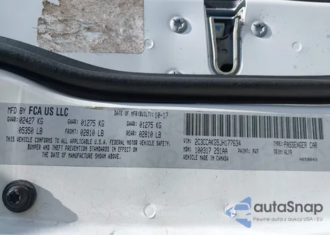 2018 Chrysler 300 Limited Awd из США, поврежденный, VIN 2C3CCAKG5JH177634